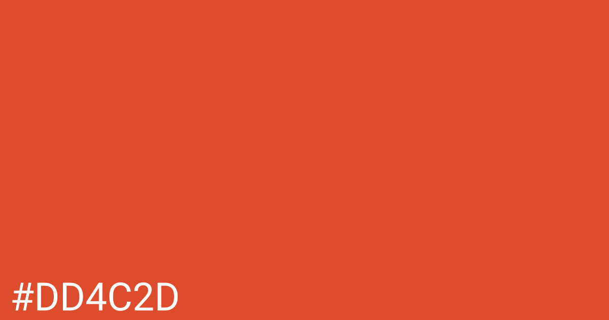 Hex color #dd4c2d graphic