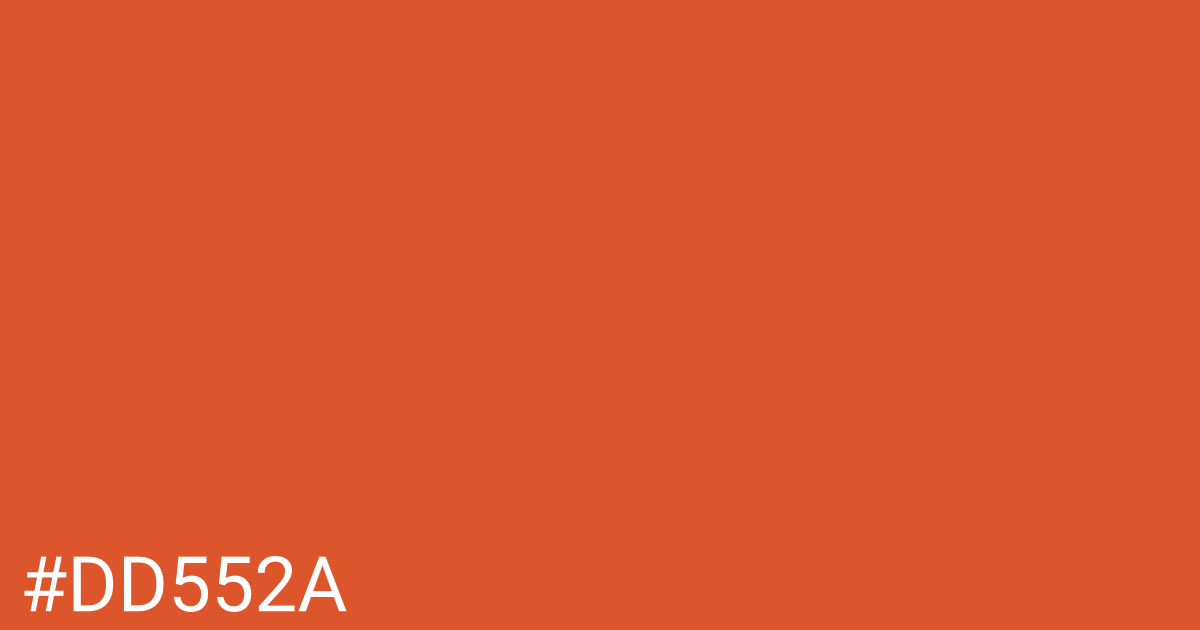 Hex color #dd552a graphic