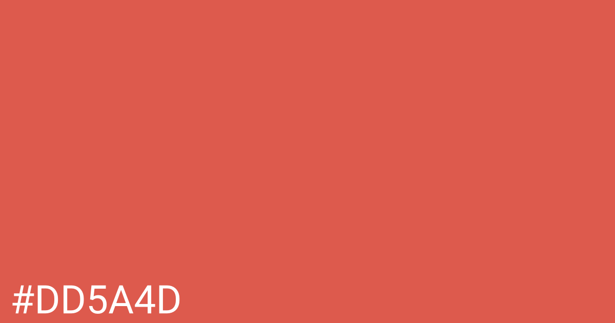 Hex color #dd5a4d graphic