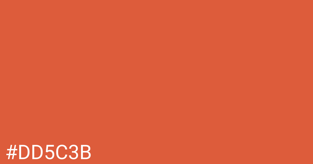 Hex color #dd5c3b graphic