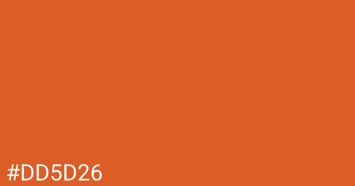 Hex color #dd5d26 graphic