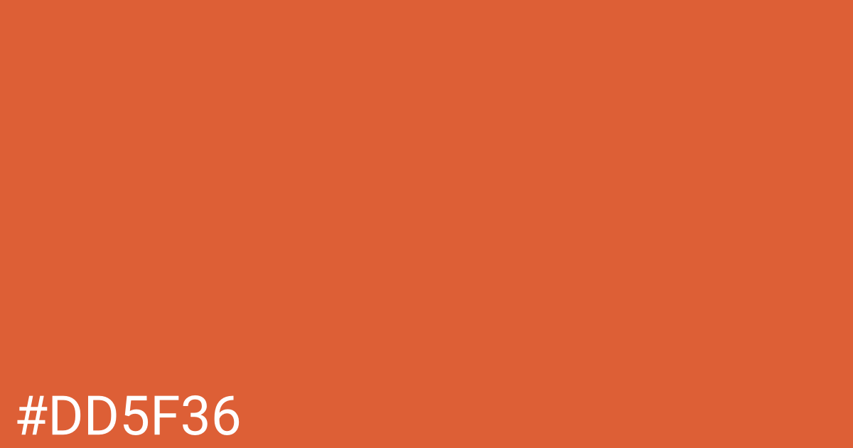 Hex color #dd5f36 graphic
