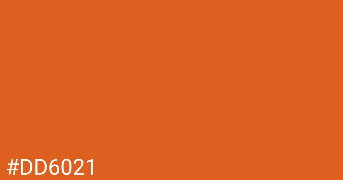 Hex color #dd6021 graphic