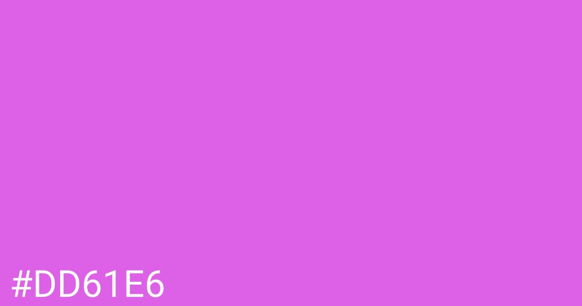 Hex color #dd61e6 graphic