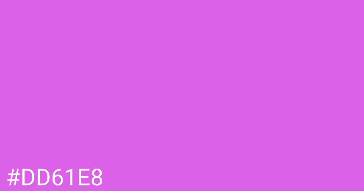 Hex color #dd61e8 graphic