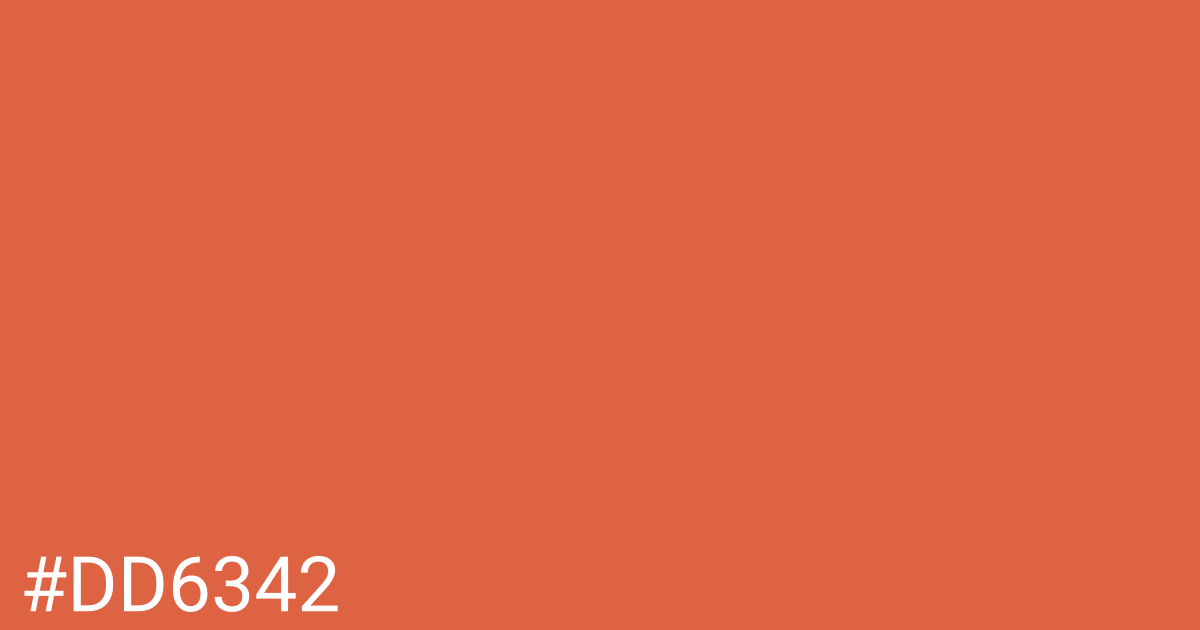 Hex color #dd6342 graphic
