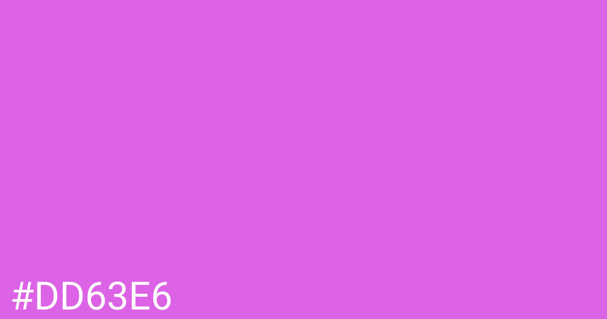 Hex color #dd63e6 graphic