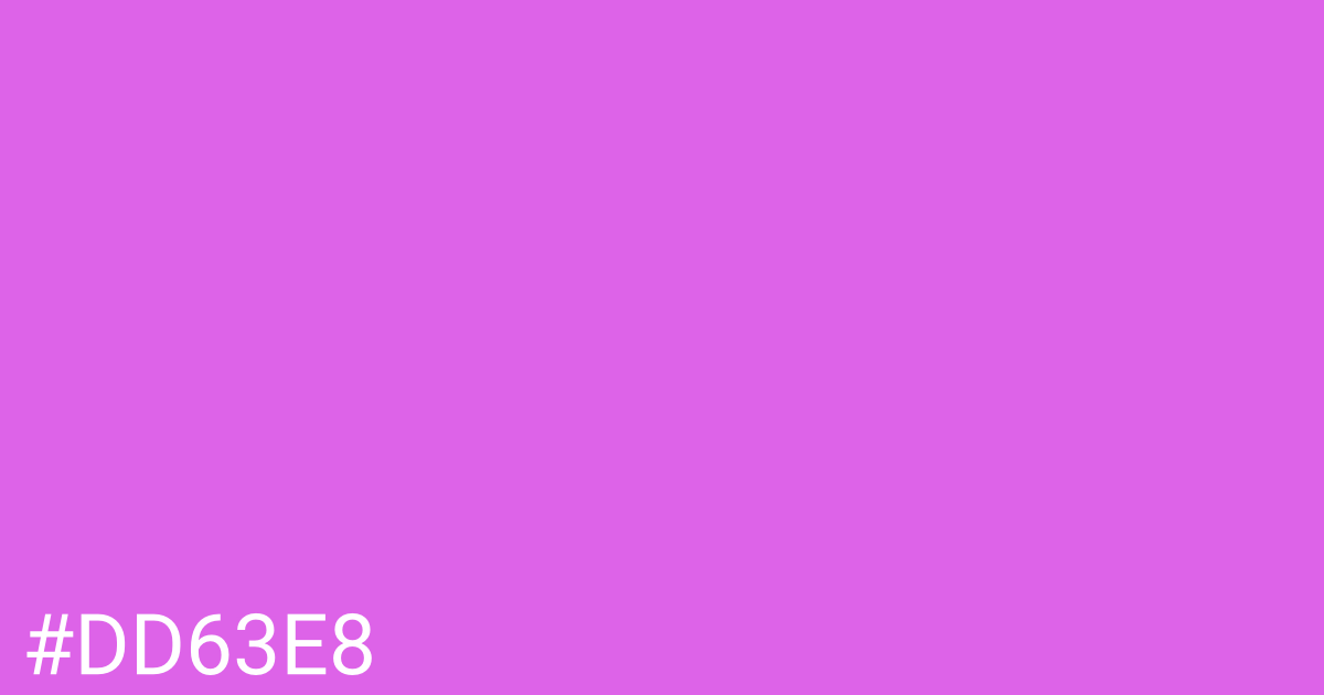 Hex color #dd63e8 graphic