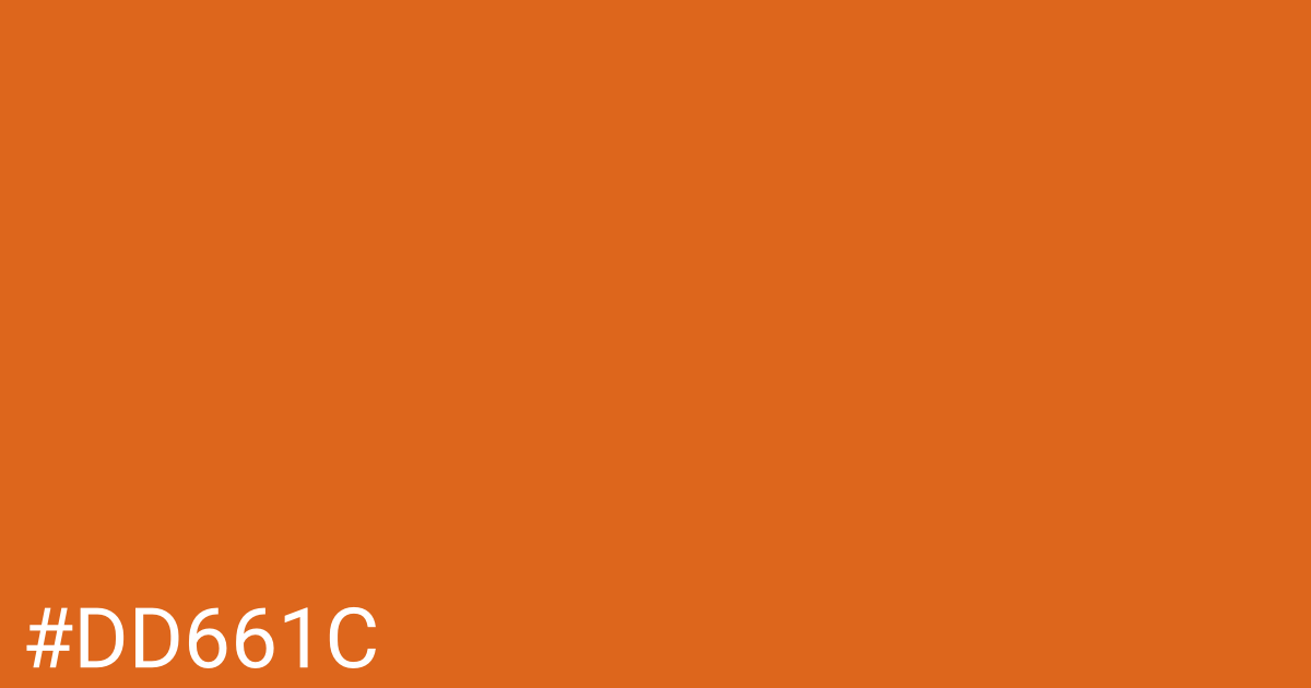 Hex color #dd661c graphic