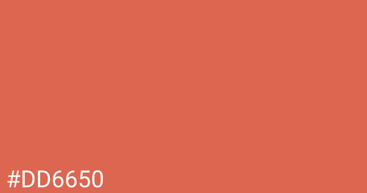 Hex color #dd6650 graphic