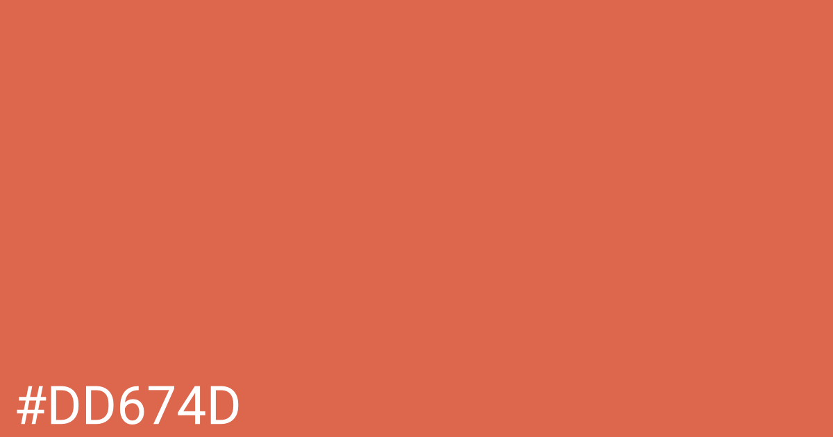 Hex color #dd674d graphic
