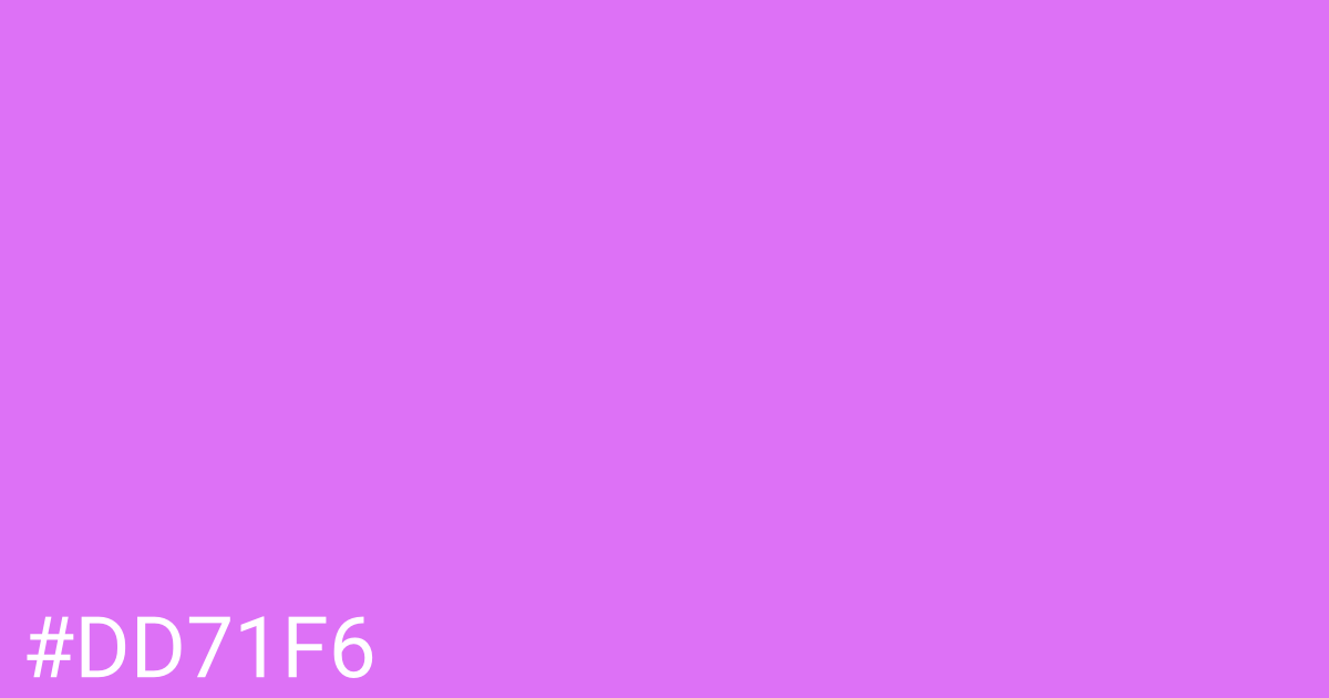 Hex color #dd71f6 graphic