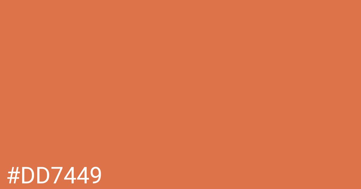Hex color #dd7449 graphic