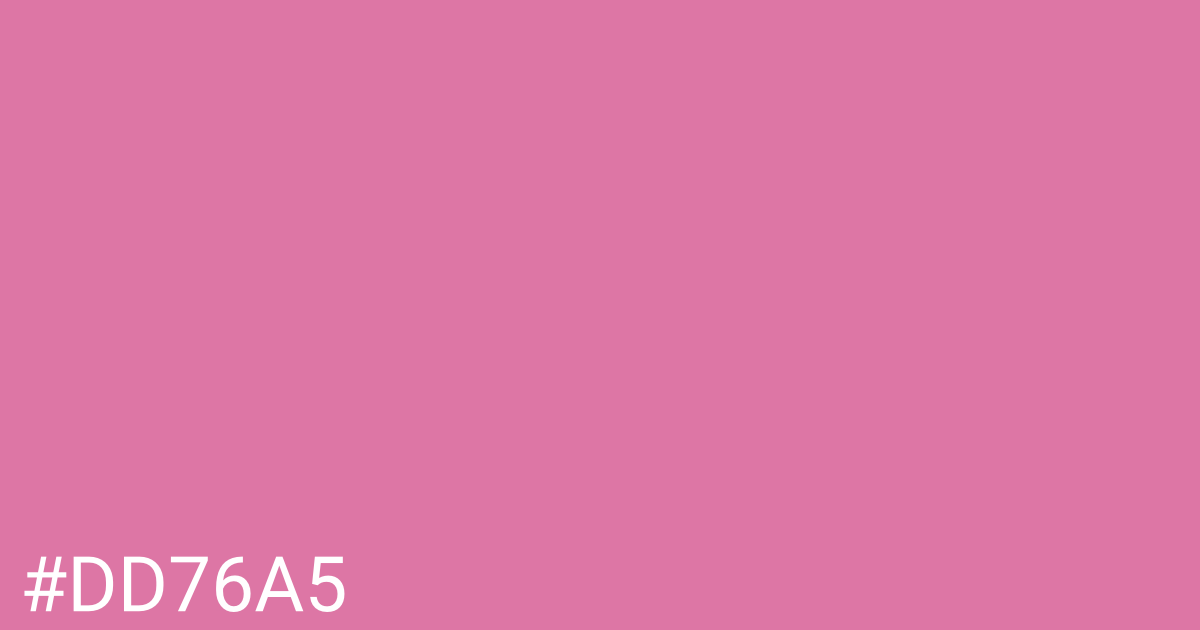 Hex color #dd76a5 graphic