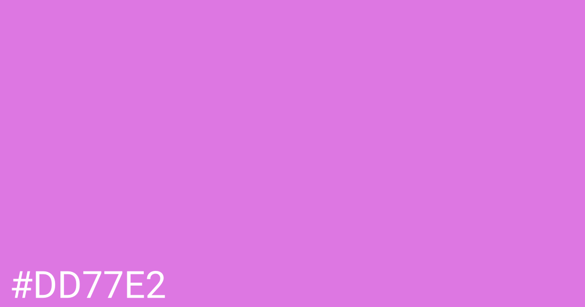 Hex color #dd77e2 graphic