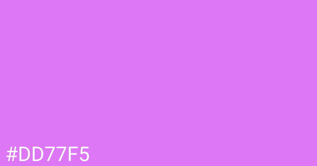 Hex color #dd77f5 graphic