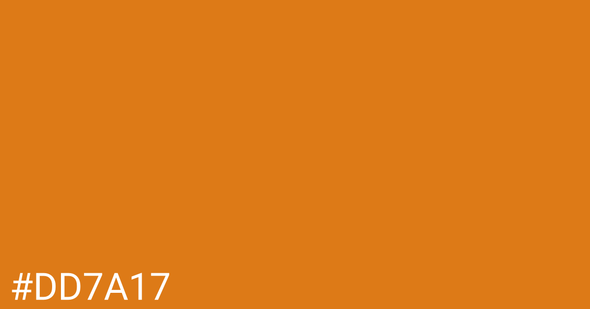 Hex color #dd7a17 graphic