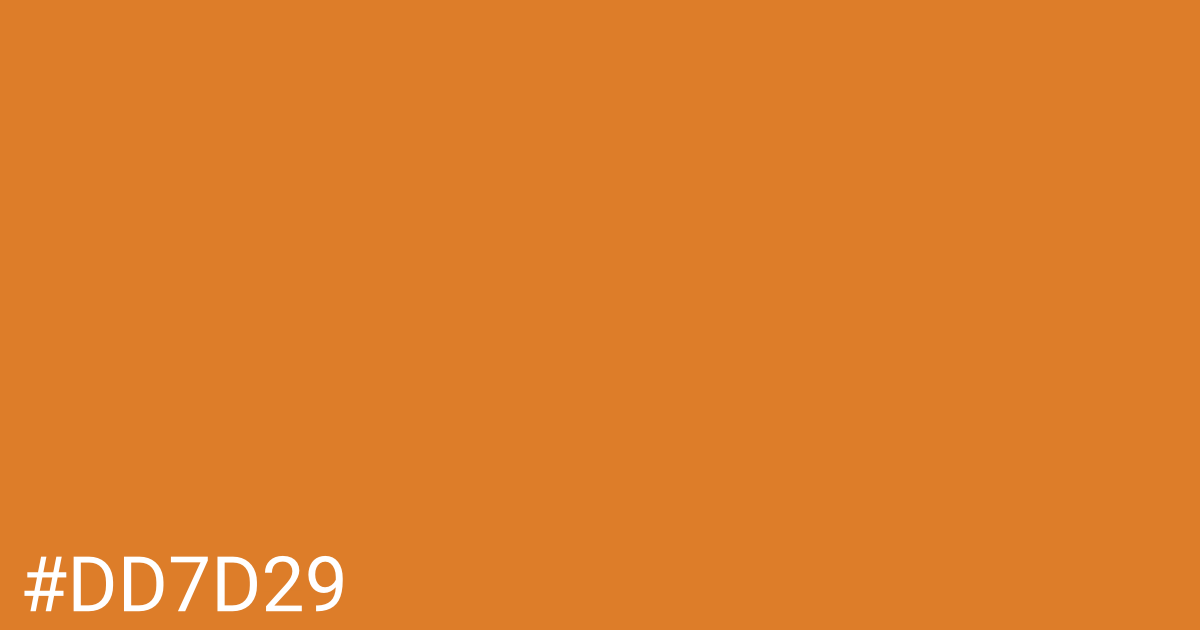 Hex color #dd7d29 graphic