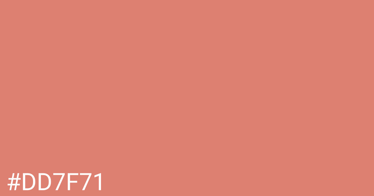 Hex color #dd7f71 graphic