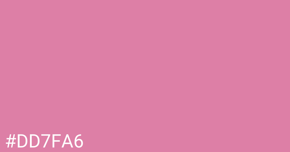 Hex color #dd7fa6 graphic