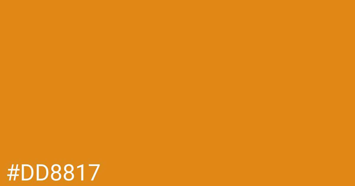 Hex color #dd8817 graphic