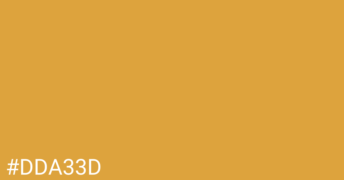 Hex color #dda33d graphic