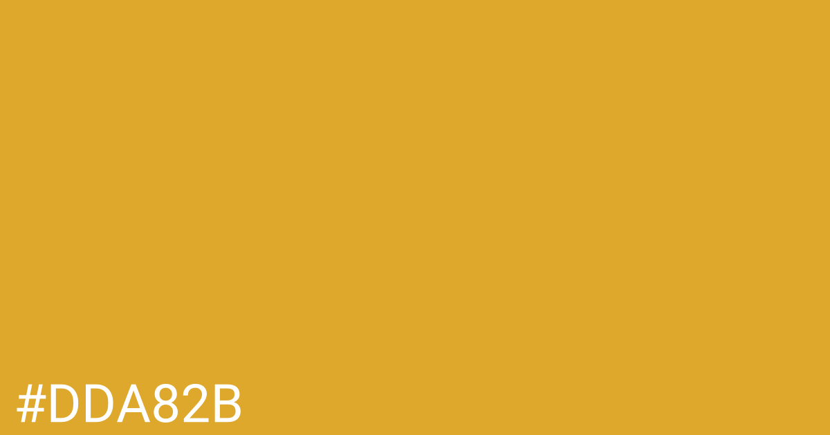 Hex color #dda82b graphic