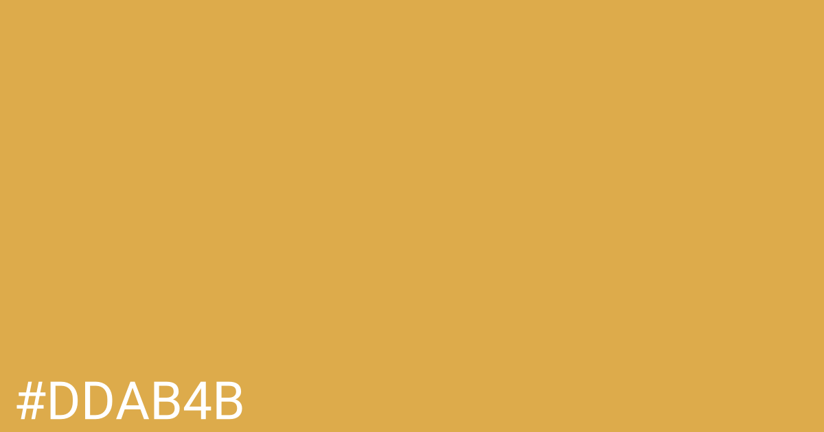 Hex color #ddab4b graphic