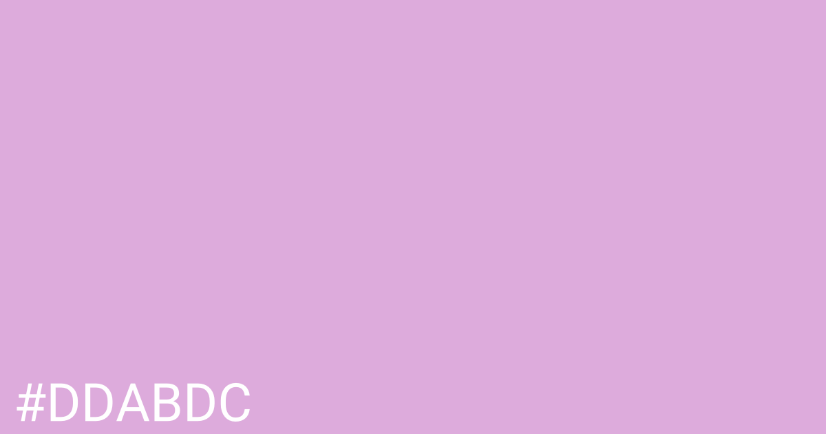 Hex color #ddabdc graphic