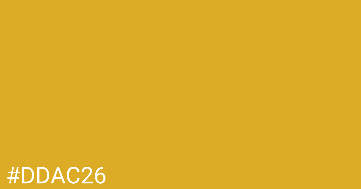 Hex color #ddac26 graphic