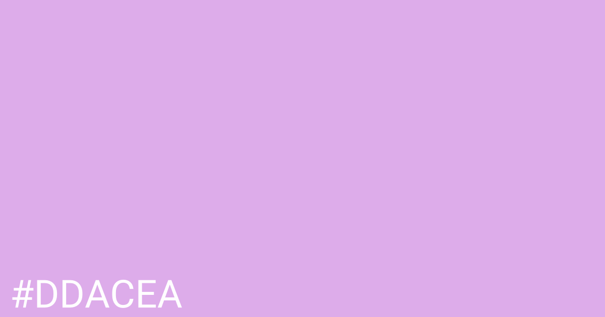 Hex color #ddacea graphic