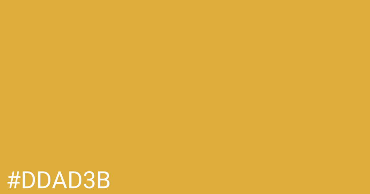 Hex color #ddad3b graphic