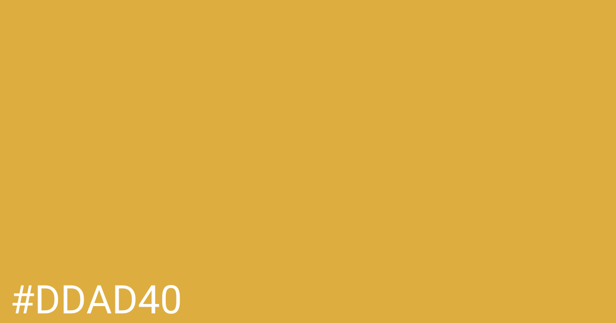 Hex color #ddad40 graphic