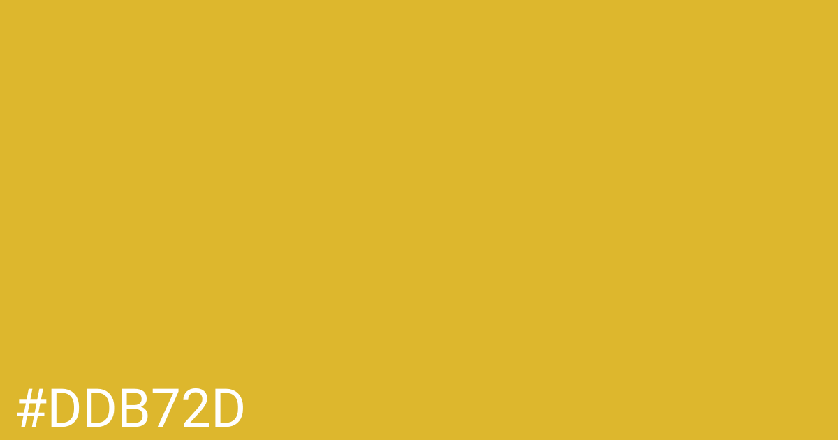 Hex color #ddb72d graphic