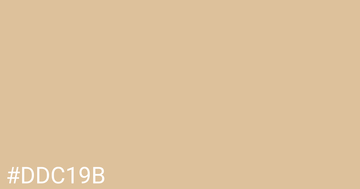 Hex color #ddc19b graphic