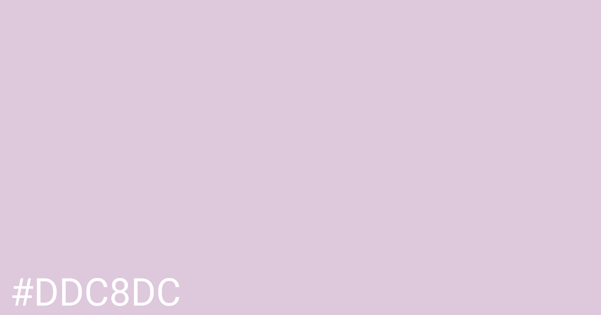 Hex color #ddc8dc graphic