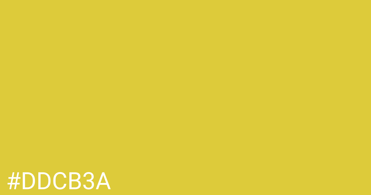 Hex color #ddcb3a graphic