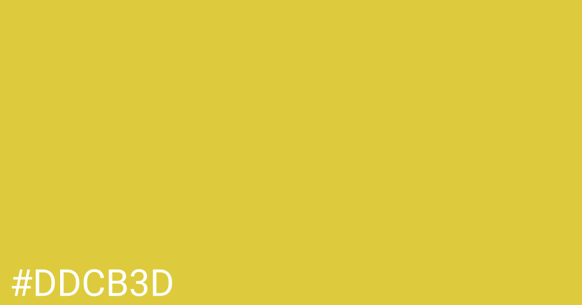 Hex color #ddcb3d graphic