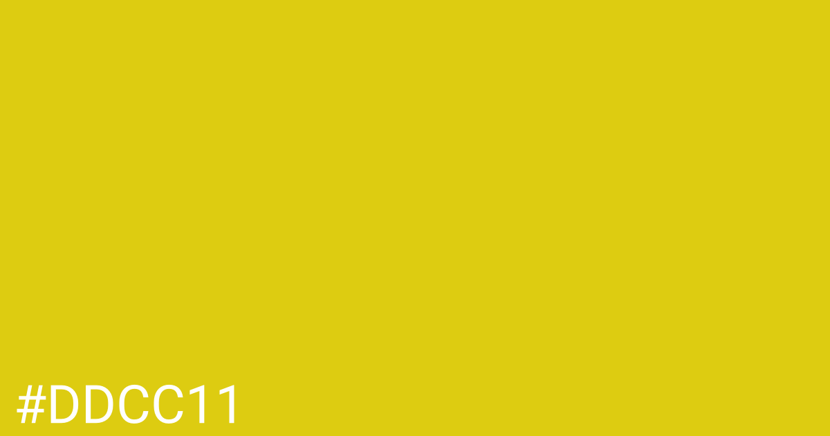 Hex color #ddcc11 graphic
