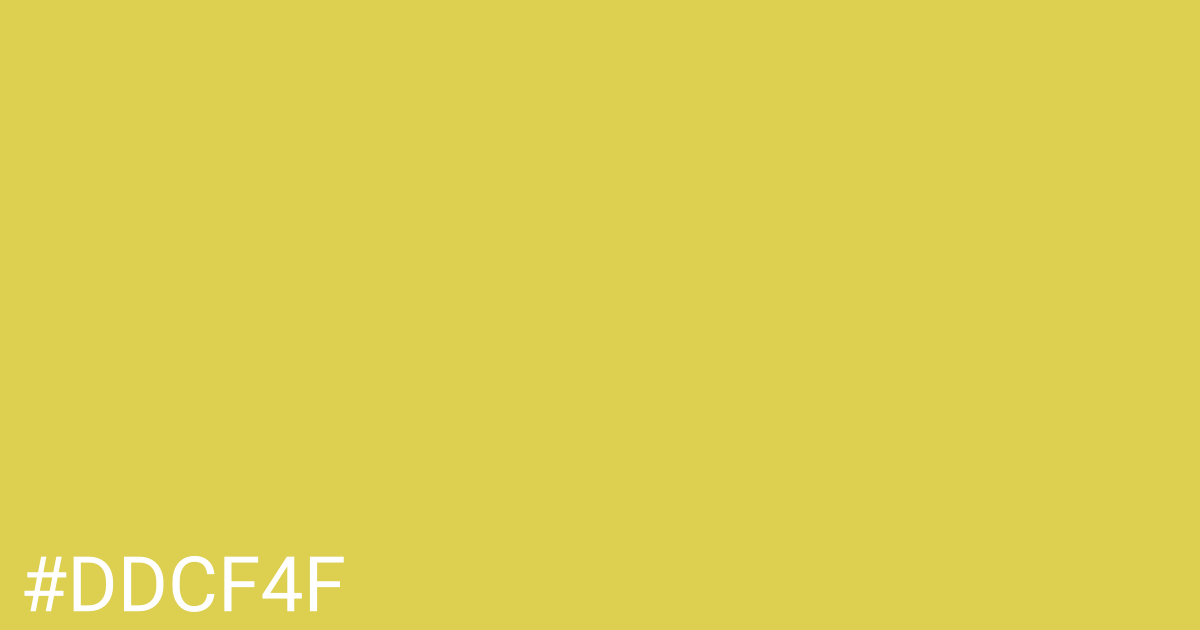 Hex color #ddcf4f graphic