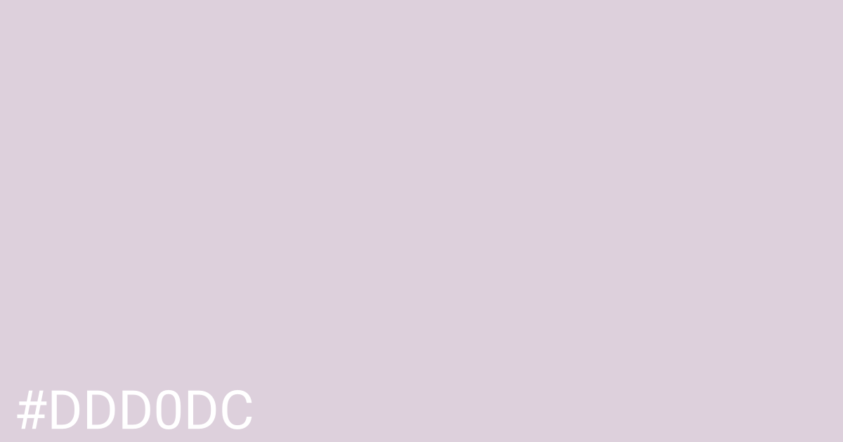 Hex color #ddd0dc graphic