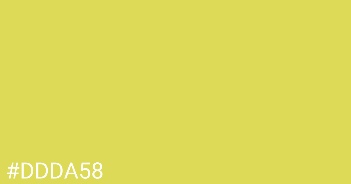 Hex color #ddda58 graphic