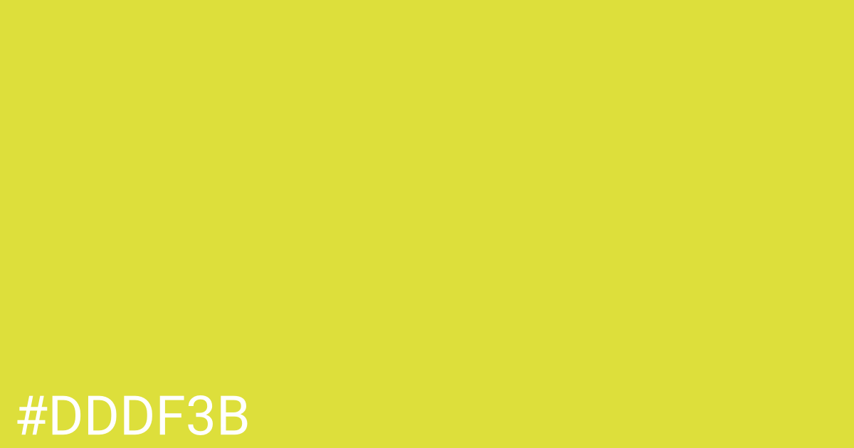Hex color #dddf3b graphic