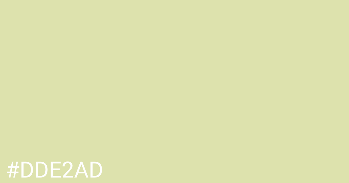 Hex color #dde2ad graphic