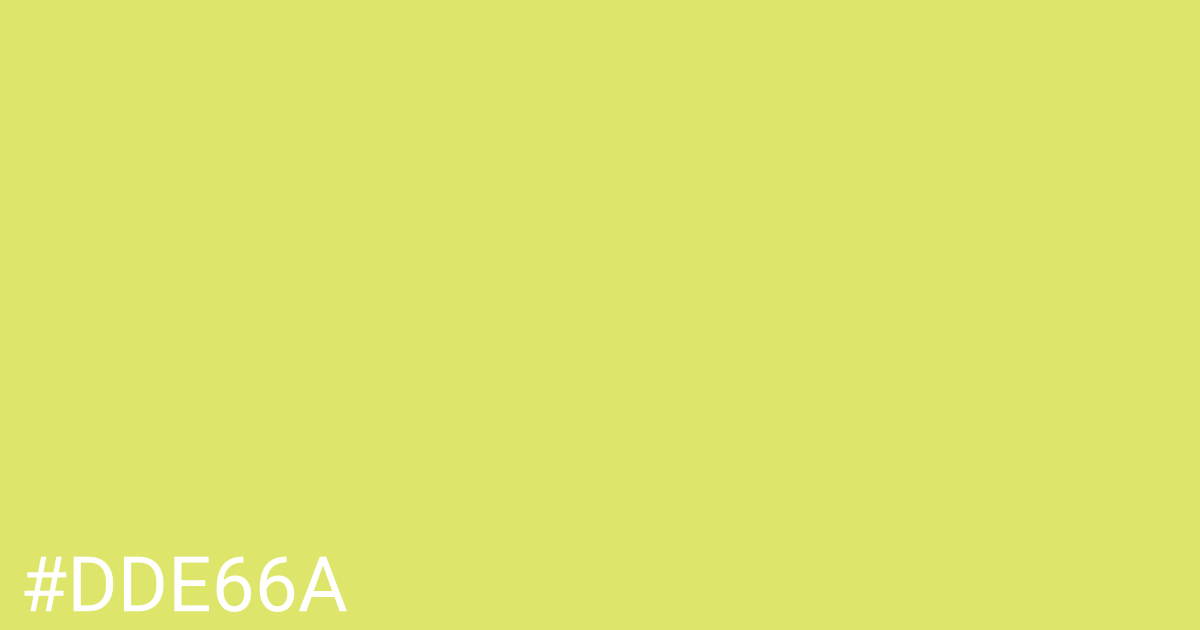 Hex color #dde66a graphic