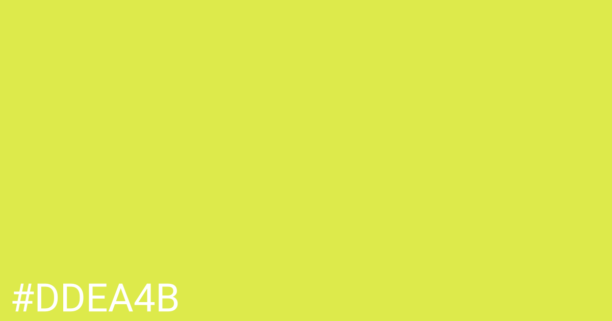 Hex color #ddea4b graphic
