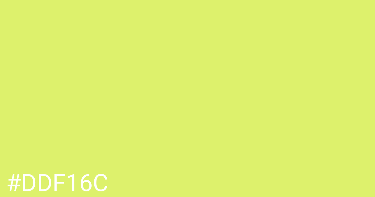 Hex color #ddf16c graphic