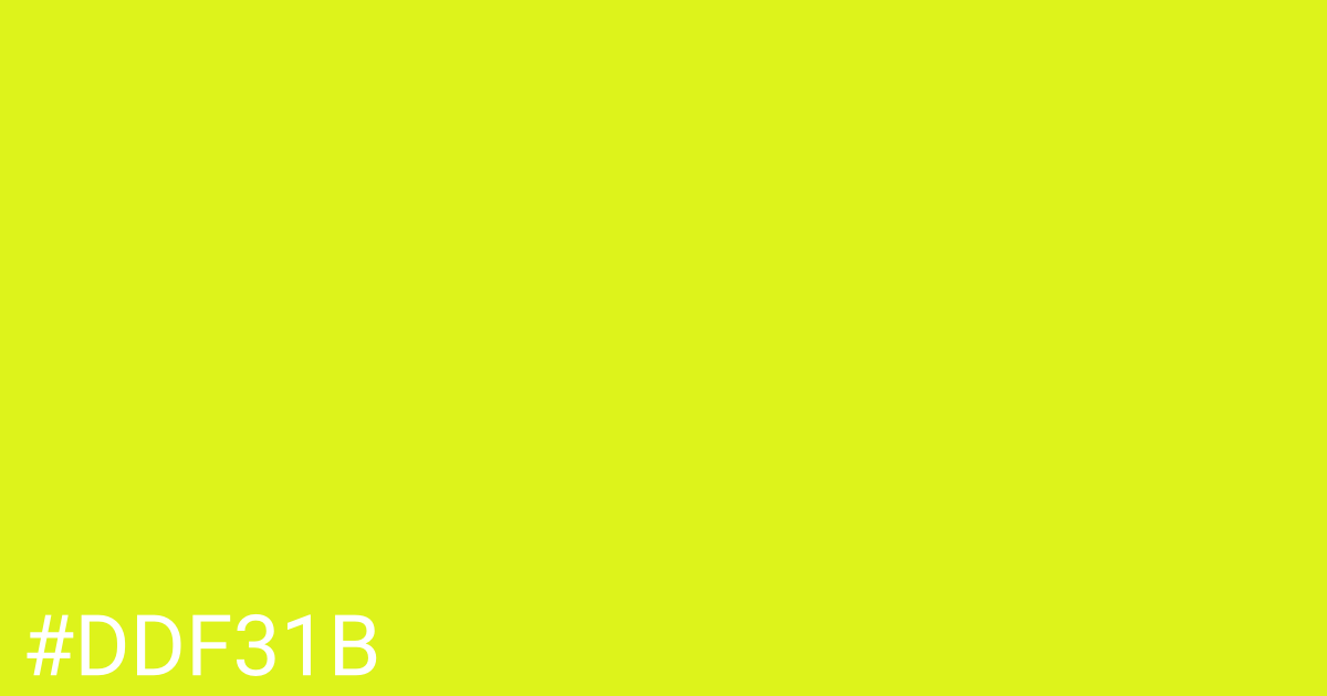 Hex color #ddf31b graphic