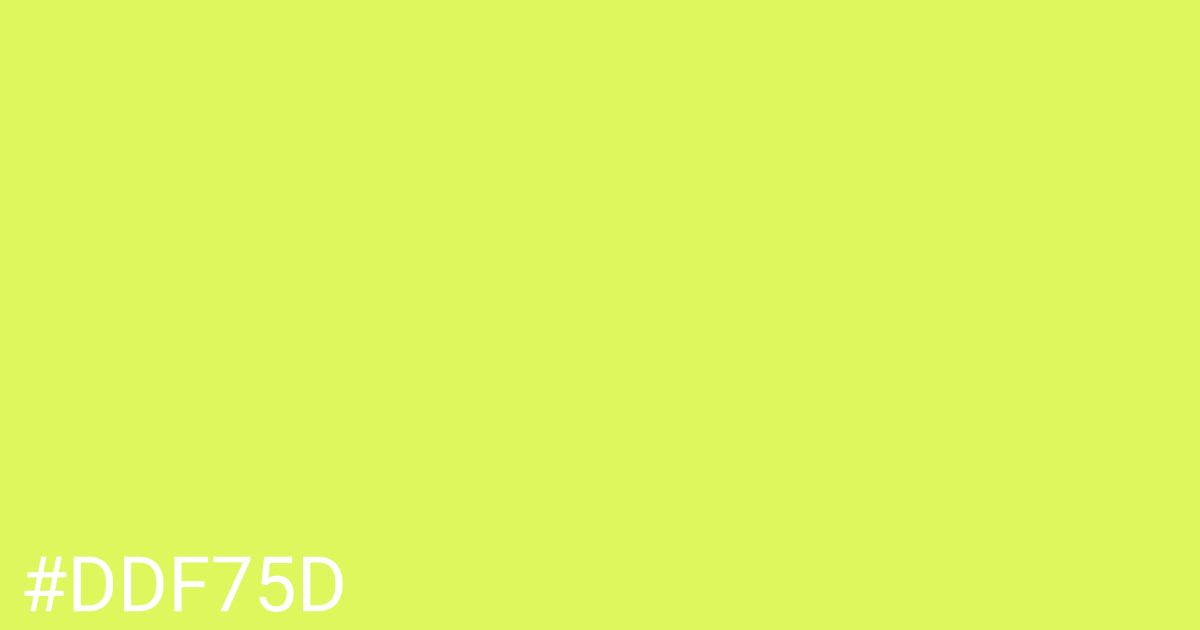 Hex color #ddf75d graphic