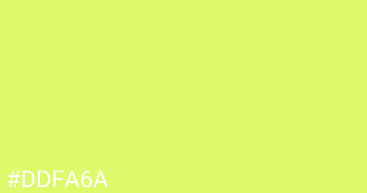 Hex color #ddfa6a graphic